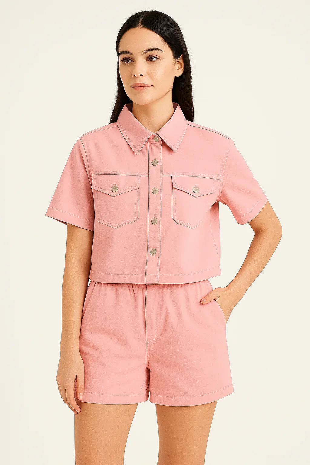 Women’s Cotton Coord Set - Shirt & Shorts - Luvani Trends & Lifestyle