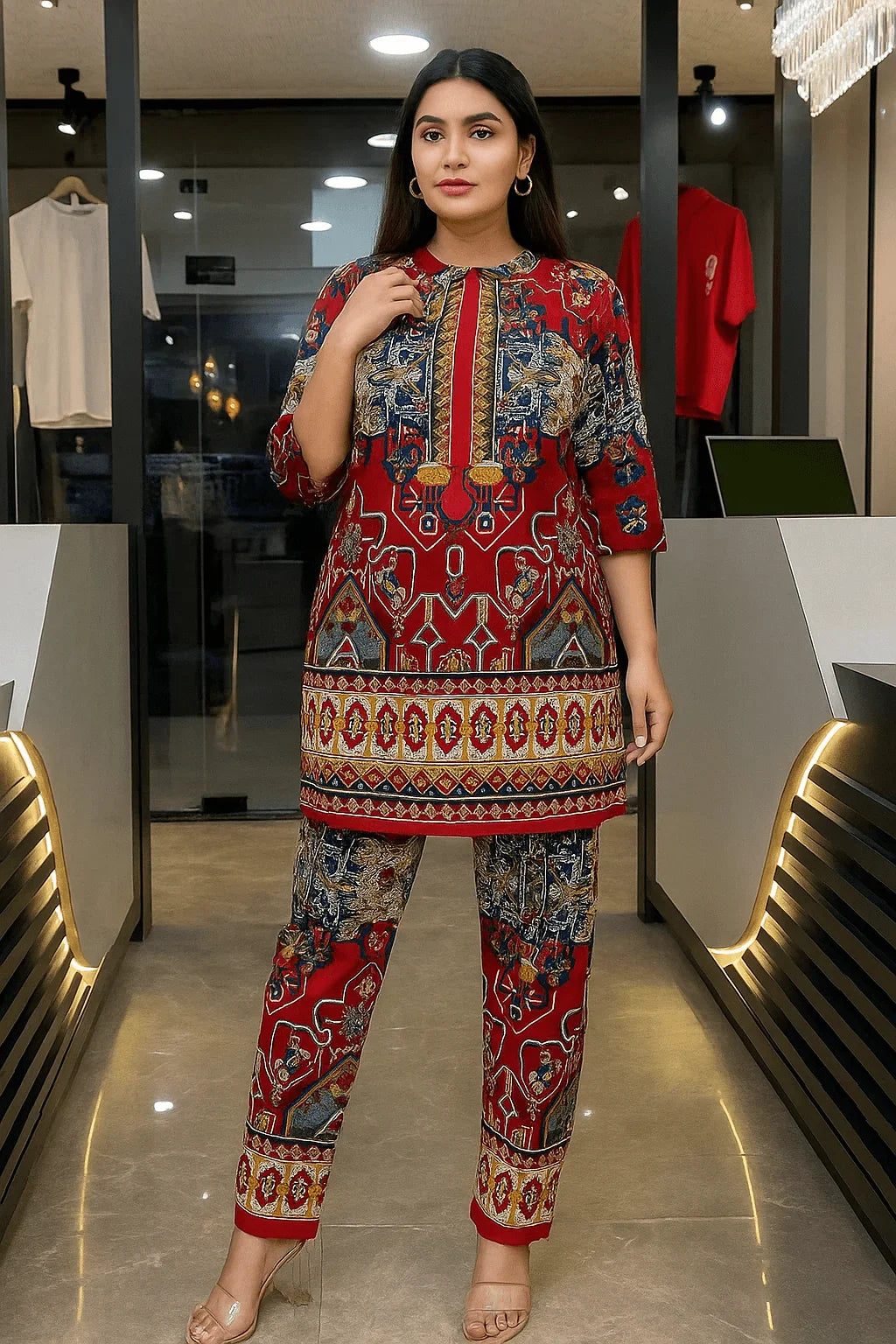 Emerald Bloom Printed Co-ord Set - Luvani Trends & Lifestyle