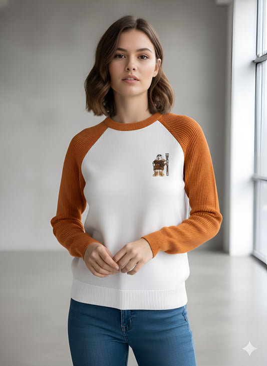 Alpine Theme Raglan Knit Sweater