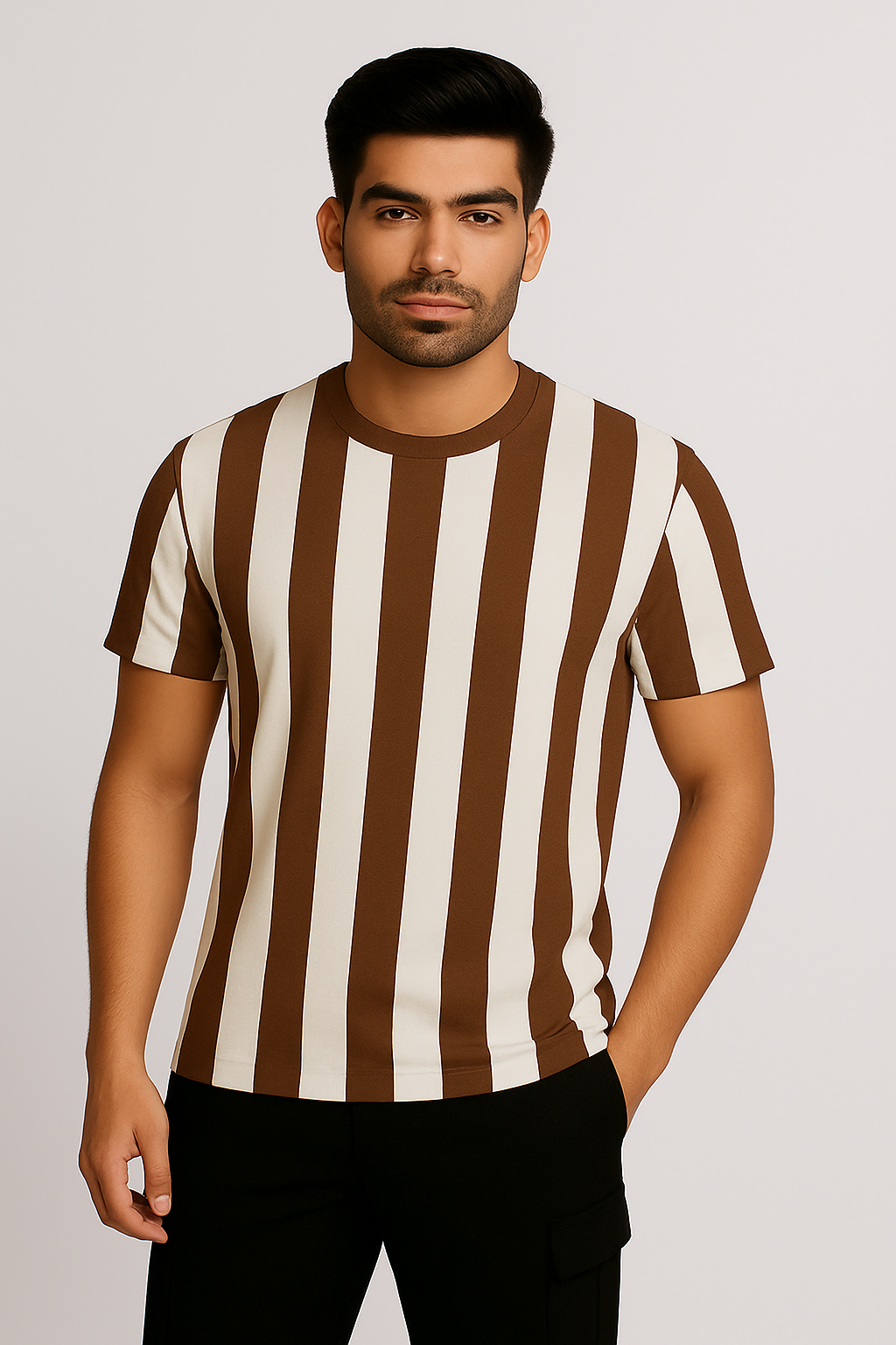 Round Neck Tshirt Brown color