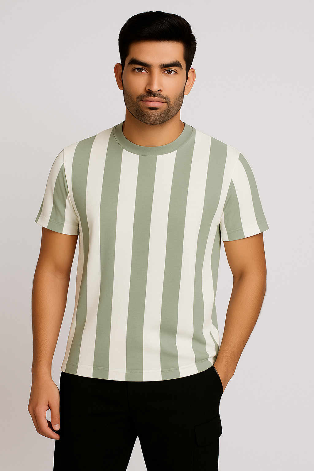 Round Neck Tshirt Light Green color