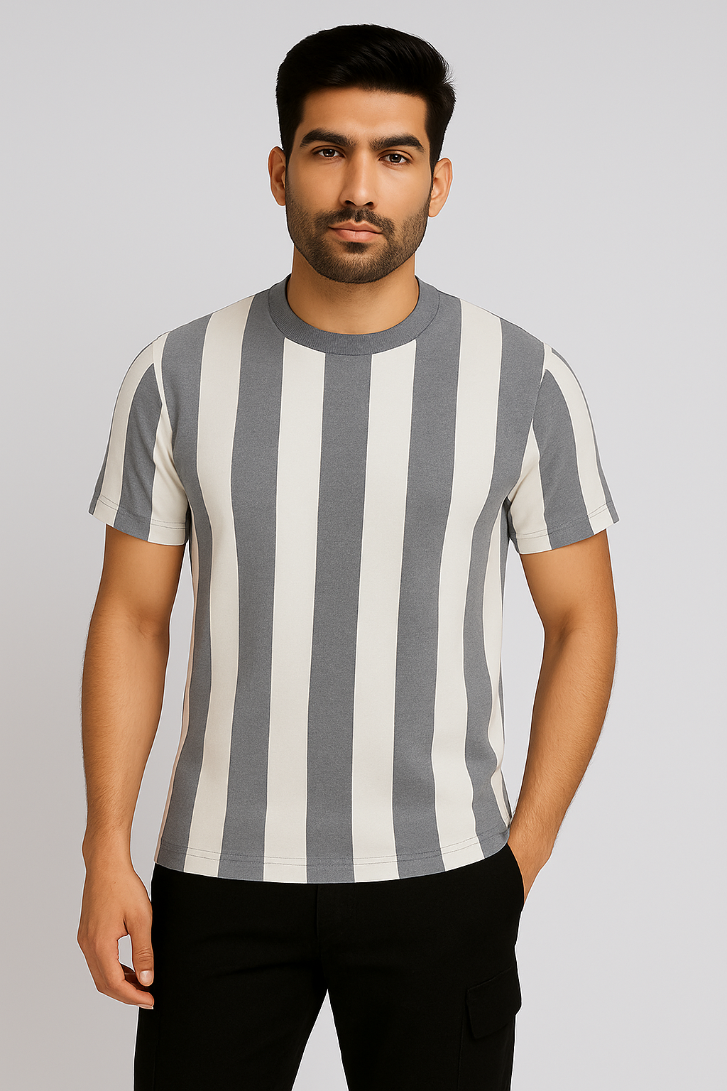 Round Neck Tshirt Grey color
