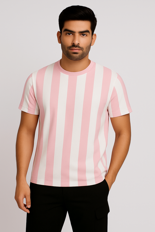 Round Neck Pink color