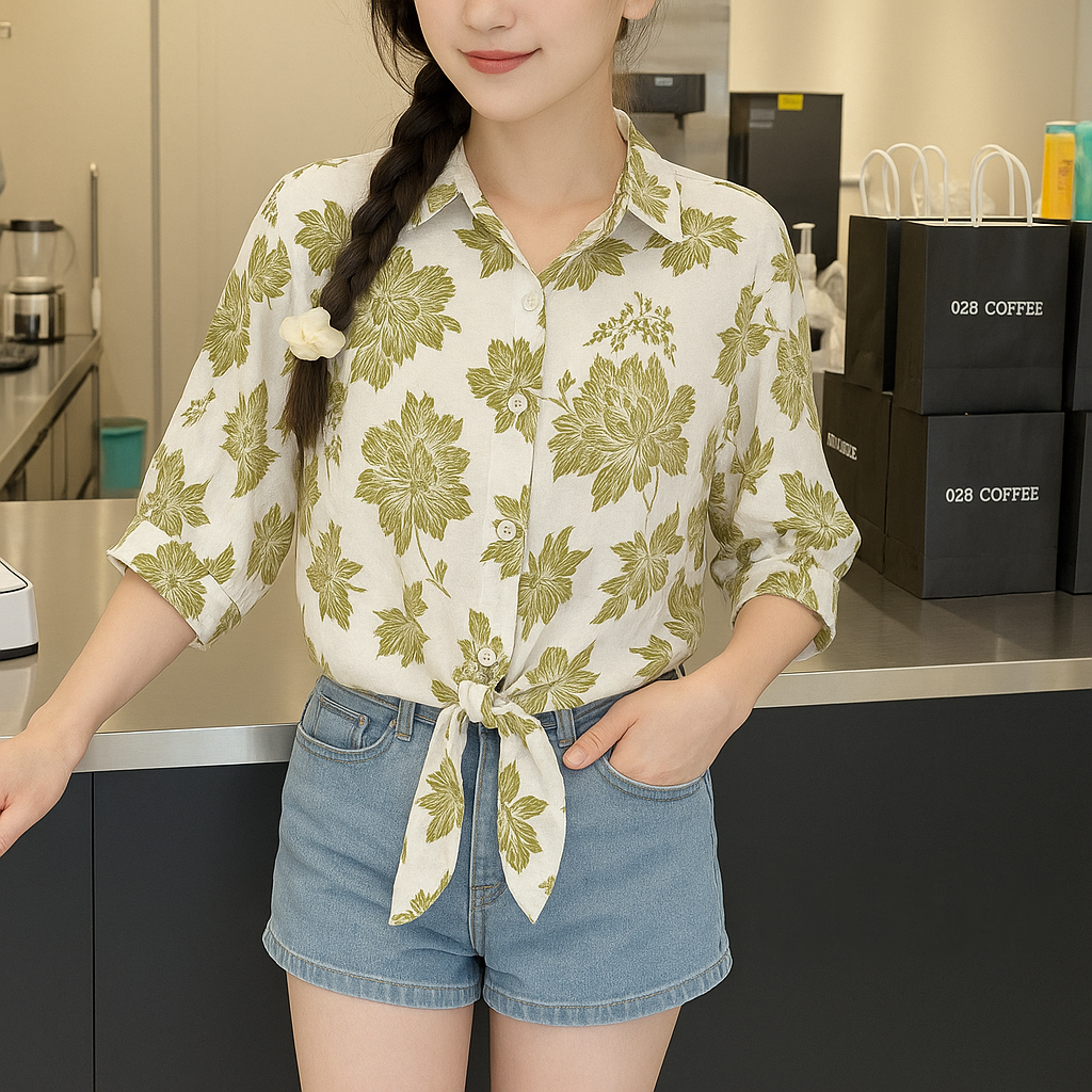 Tie-up shirt