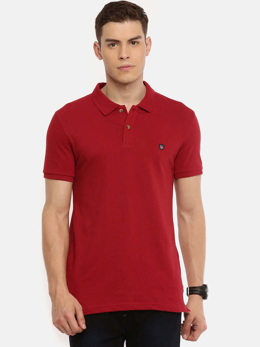 Fashion Polo Tee in red, crafted from Lycra pique fabric, 95% cotton and 5% Lycra, available in trendy colors.