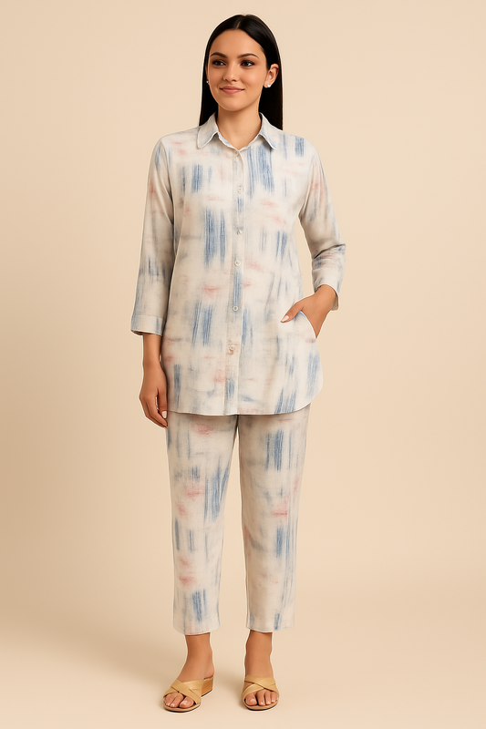 Pastel Brushstroke Print Co-ord Set