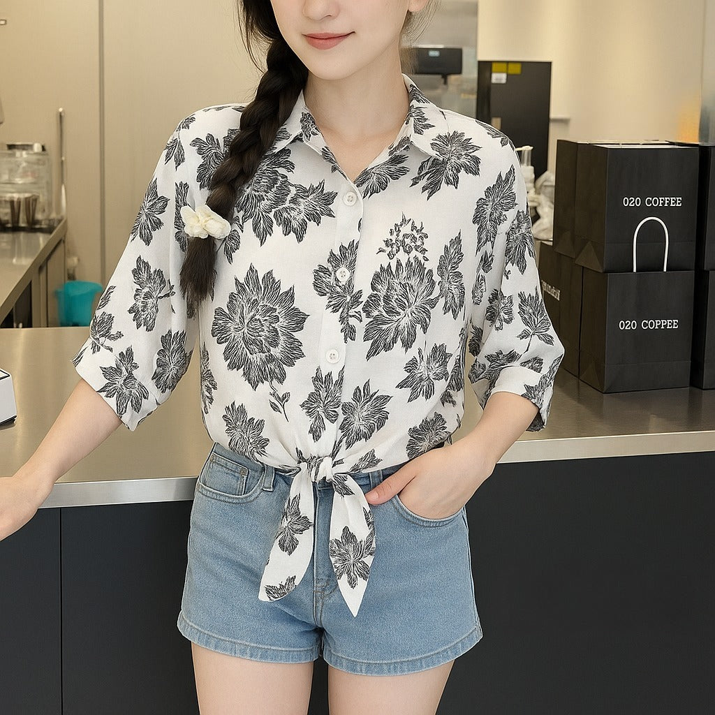 Tie-up shirt