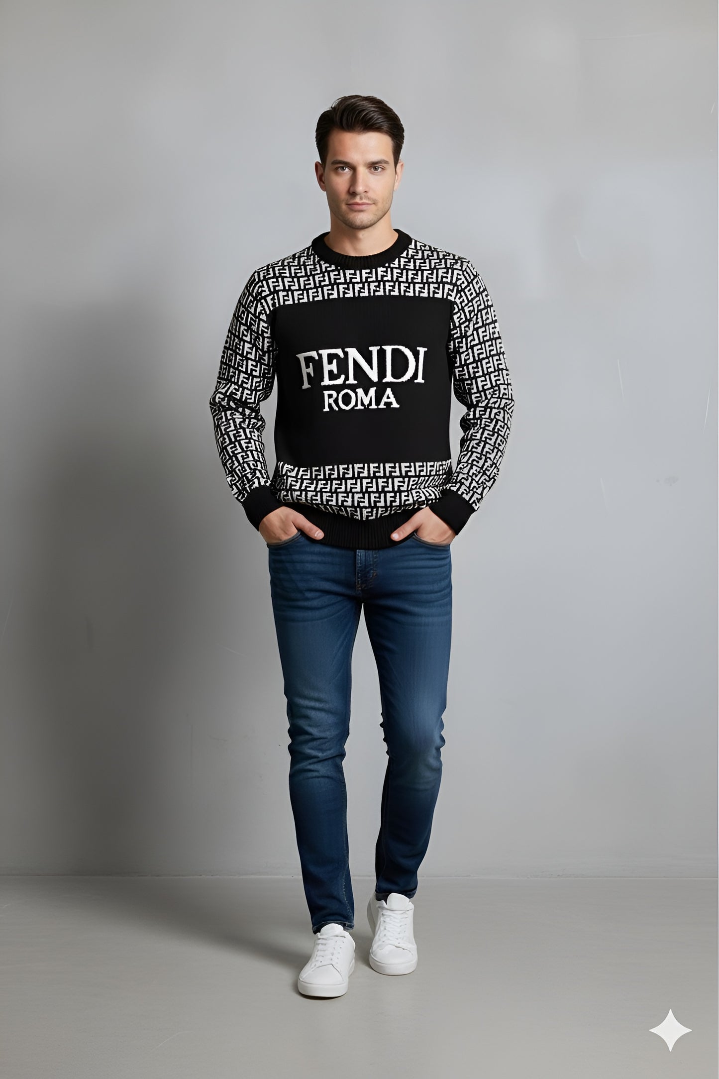 FENDI FF Logo Pullover | Designer Fashion