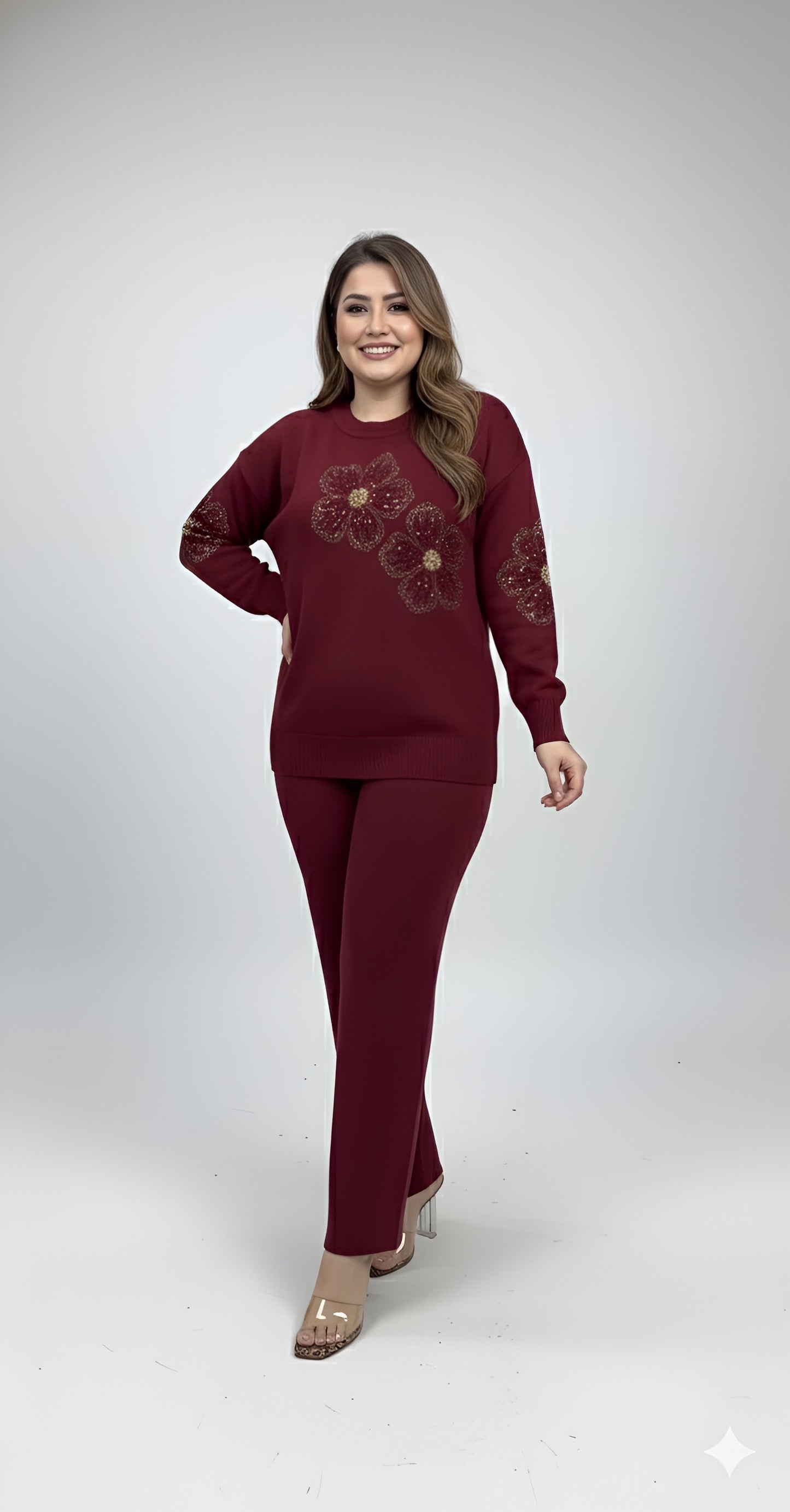 Floraison Two-Piece Sweater Set