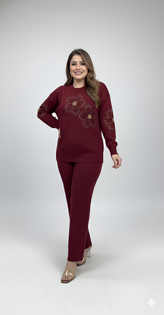 Floraison Two-Piece Sweater Set